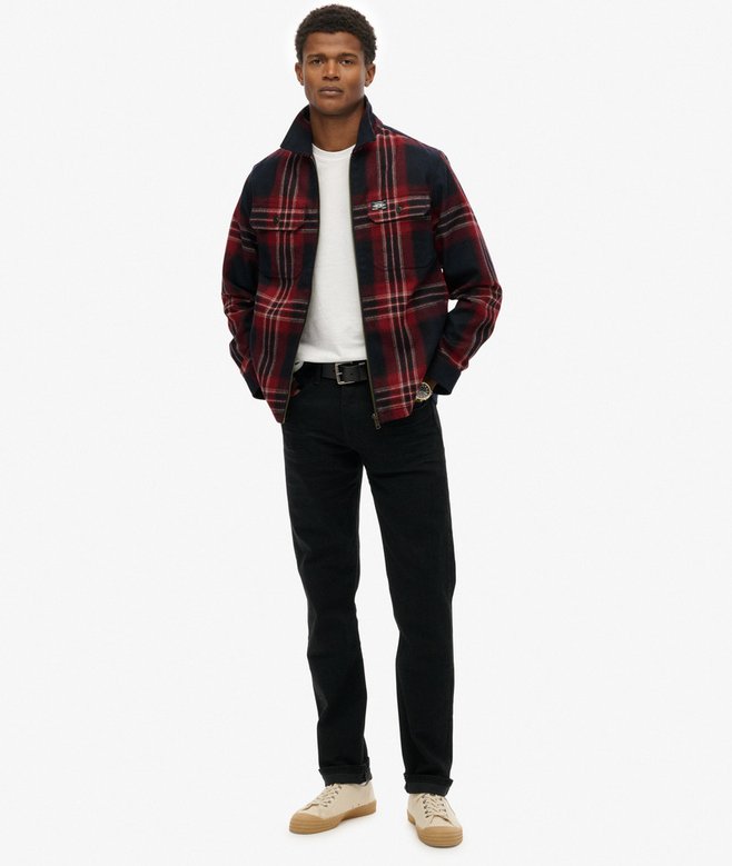 Superdry Wool Blend Miller Zip Overshirt