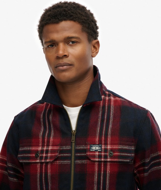 Superdry Wool Blend Miller Zip Overshirt