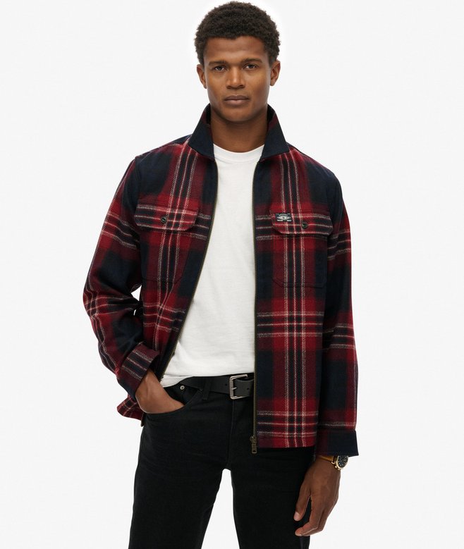 superdry Wool Blend Miller Zip Overshirt