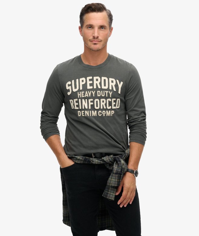 superdry Workwear Applique Long Sleeve Top