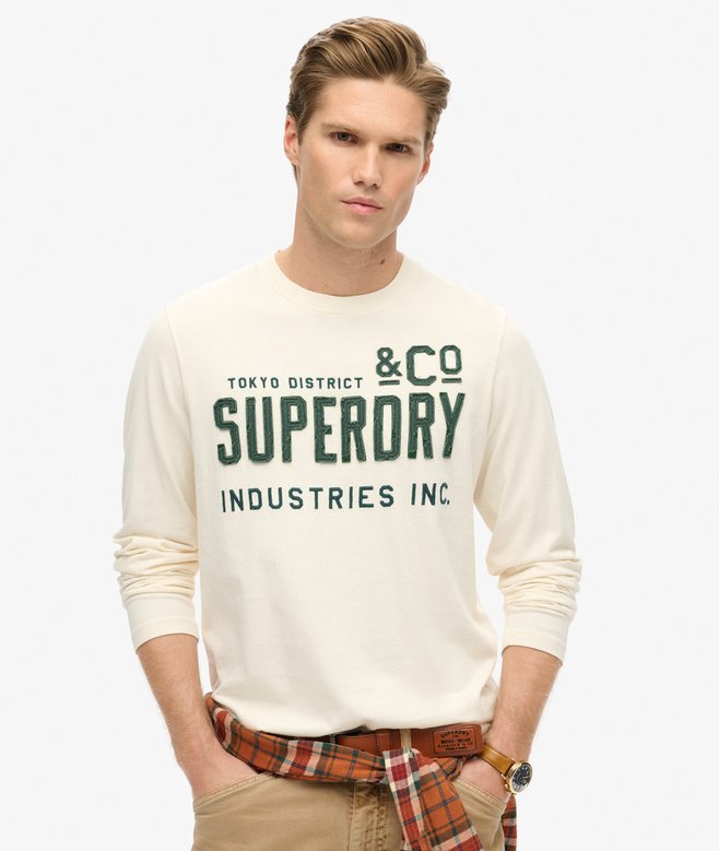 superdry Workwear Applique Long Sleeve Top