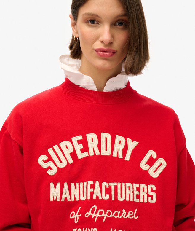 Superdry Workwear Embroidered Loose Crew Jumper