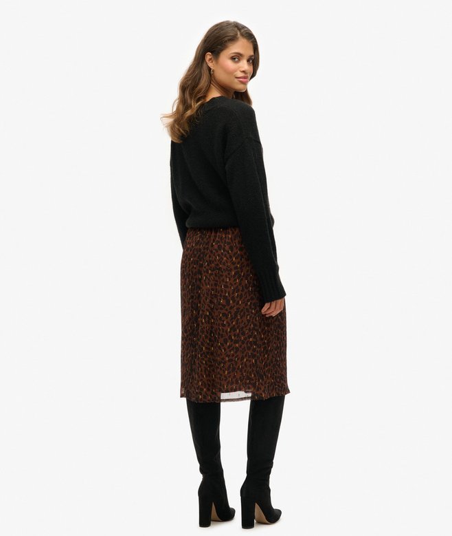 Superdry Woven Metallic Midi Skirt