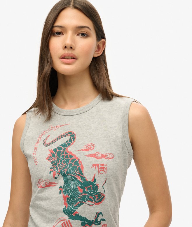 Superdry Superdry X Komodo Kailash Dragon Slim Vest Top