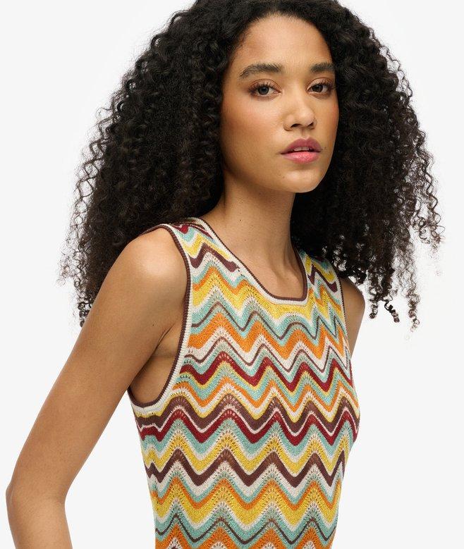 Superdry Zig Zag Knit Midi Dress