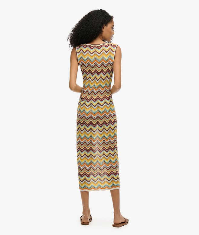 Superdry Zig Zag Knit Midi Dress