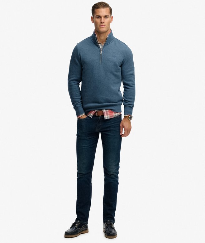 Superdry Vintage Logo Embroidered Half Zip Sweatshirt