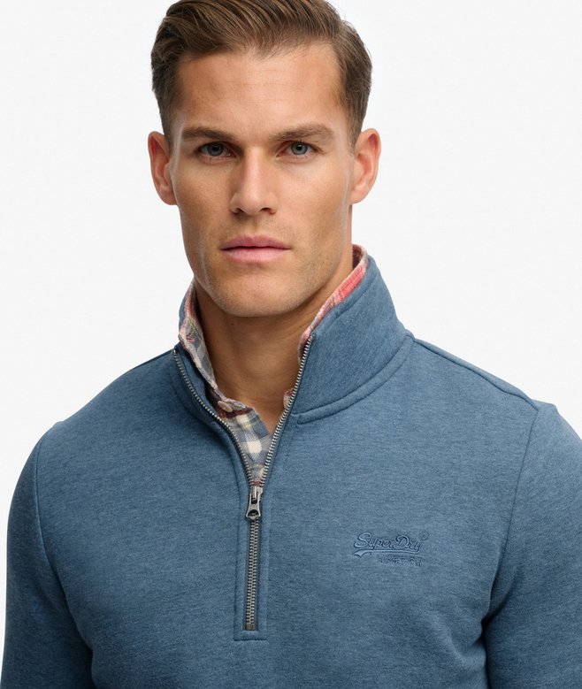 Superdry Vintage Logo Embroidered Half Zip Sweatshirt
